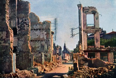 View of Verdun after 8 months of bombing, September 1916 by Jules Gervais Courtellemont